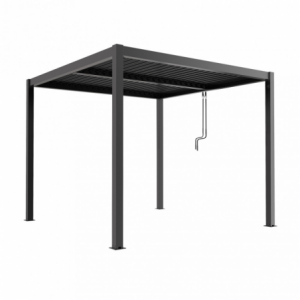 Pergola bioclimatica 3x3 in alluminio per giardino moderno