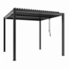 Pergola bioclimatica 3x3 in alluminio per giardino moderno