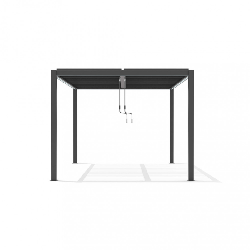 Pergola bioclimatica 3x3 in alluminio per giardino moderno