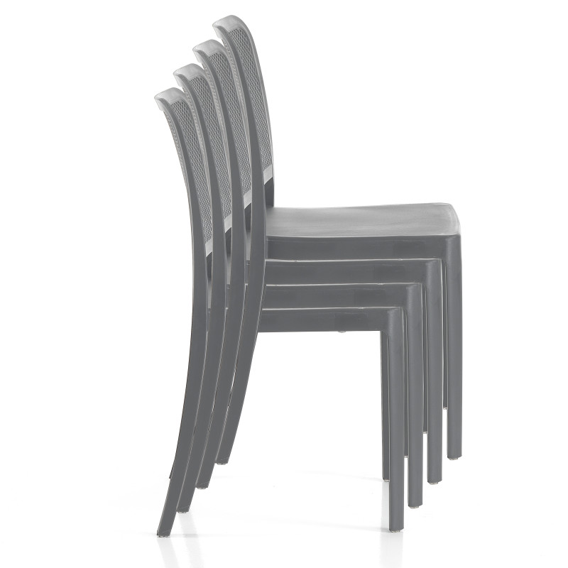 Sedia Da Interno / Esterno Sabine Grey 47X62X102 Cm