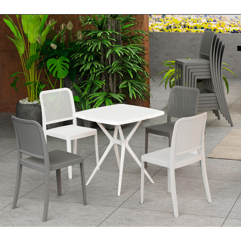 Sedia Da Interno / Esterno Sabine Grey 47X62X102 Cm