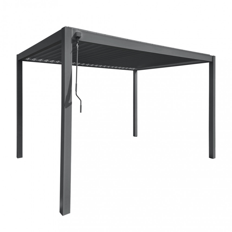 Pergola Bioclimatica 3x3 Doppia Lamella Antracite Giardino