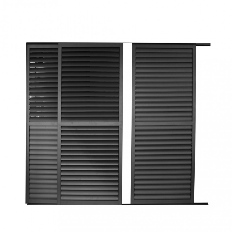 Laterale scorrevole antracite 3m lamelle pergola bioclimatica