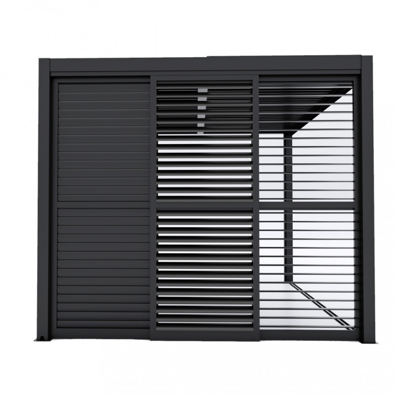 Laterale scorrevole antracite 3m lamelle pergola bioclimatica
