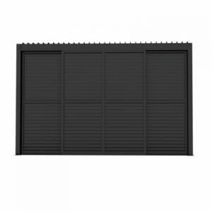 Laterale scorrevole con lamelle per pergola bioclimatica 4m