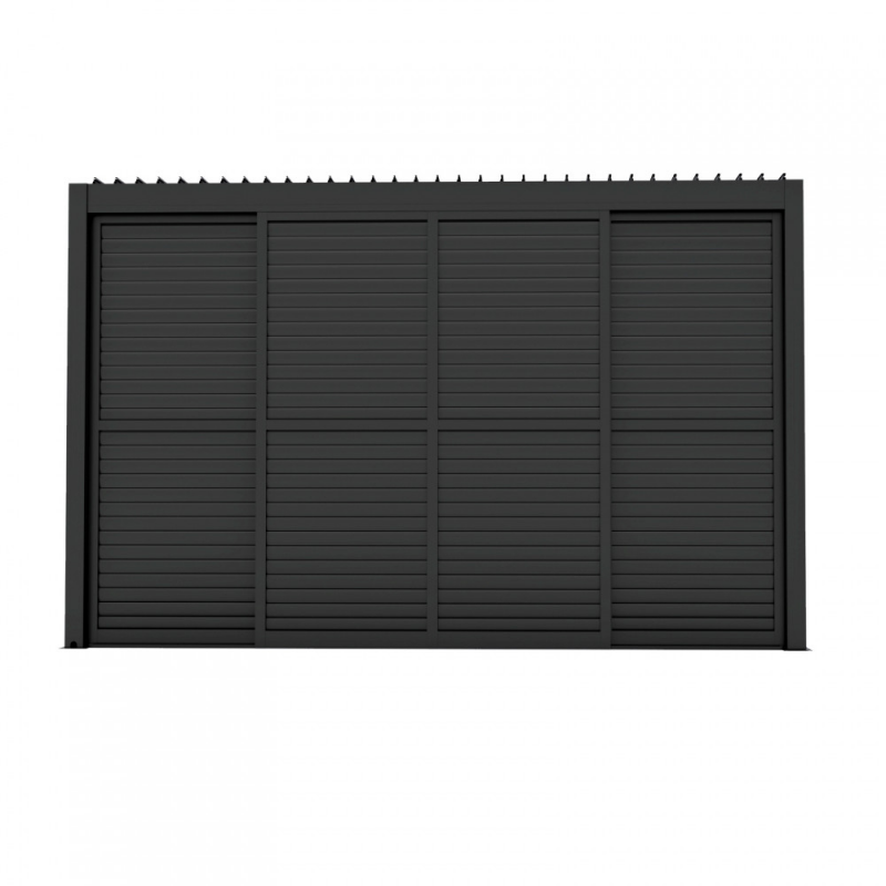 Laterale scorrevole con lamelle per pergola bioclimatica 4m