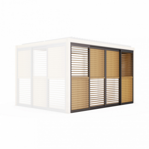 Zoom LATERALE SCORREVOLE CON LAMELLE PER LATO DA 4 M PERGOLA BIOCLIMATICA