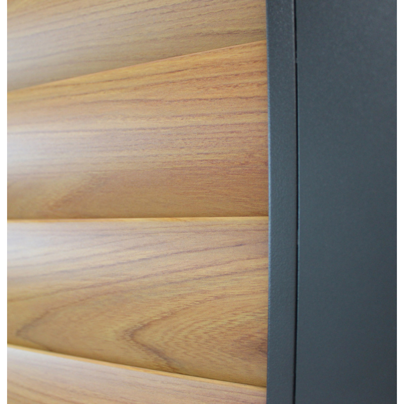 Laterale scorrevole con lamelle per pergola bioclimatica 4m