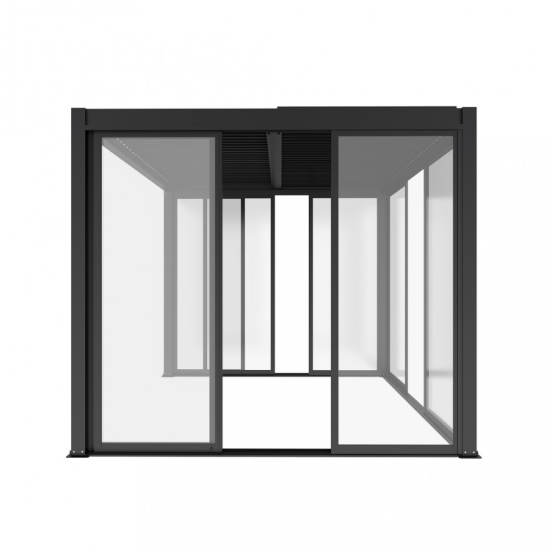 Laterale scorrevole con vetro 3 m pergola bioclimatica moderno