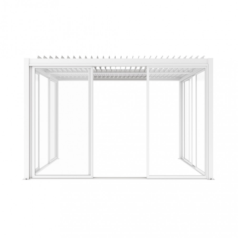 Laterale scorrevole vetro 4m per pergola bioclimatica giardino