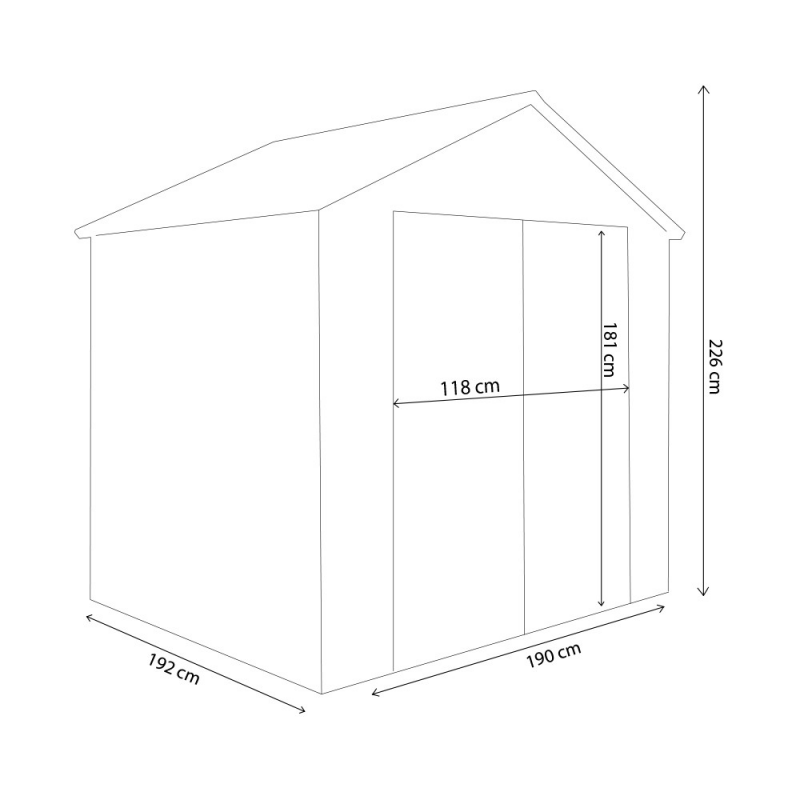 Casetta Home giardino 190x192x226 cm ampia e resistente