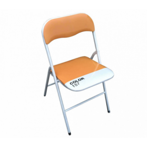 Sedia pieghevole Slim arancio ferro esterno compatta e vivace