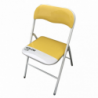 Sedia pieghevole Slim gialla in ferro esterno pratica e colorata