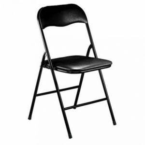 Sedia pieghevole Slim nera opaca struttura resistente da esterno