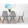 Set di 4 SEDIE MORITZ GRIGIA