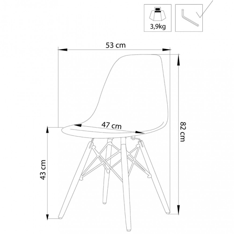 Set di 4 SEDIE MALI TRASPARENTE