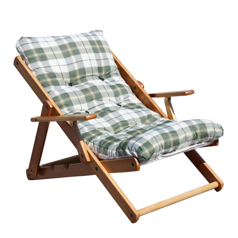 Poltrona 3 posizioni relax miele con cuscino comoda versatile