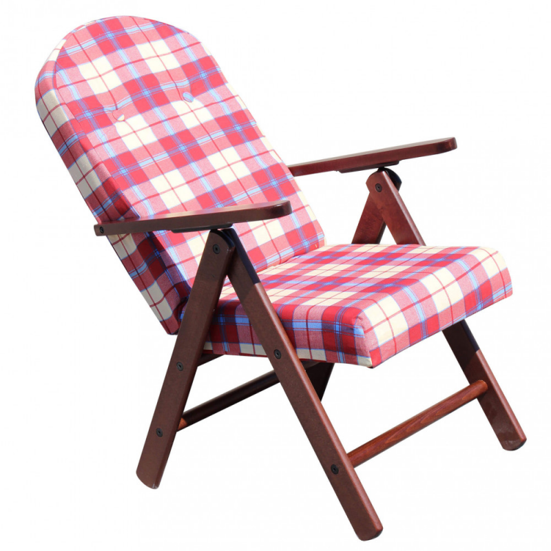 Poltrona relax 4 posizioni faggio con cuscino comfort casa