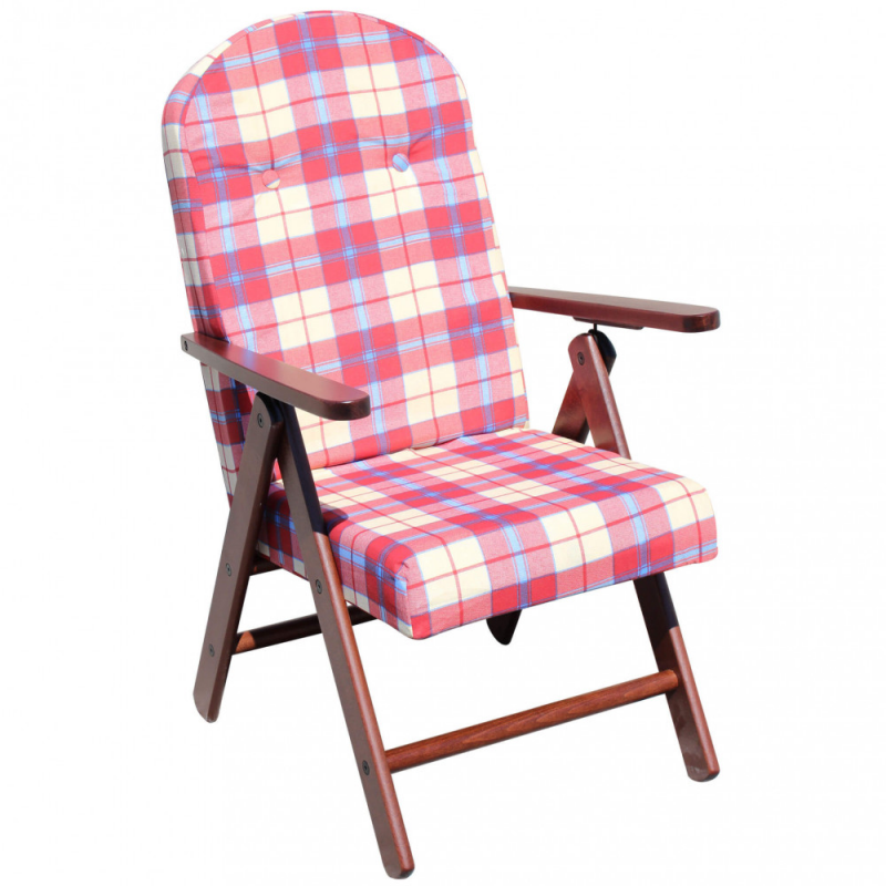Poltrona relax 4 posizioni faggio con cuscino comfort casa
