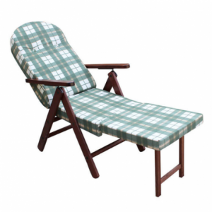 Poltrona relax 4 posizioni faggio con cuscino e prolunga casa