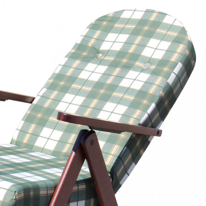 Poltrona relax 4 posizioni faggio con cuscino e prolunga casa