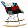 Set 4 poltrone dondolo Moritz patchwork moderne e colorate