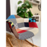 Set 4 poltrone dondolo Moritz patchwork moderne e colorate