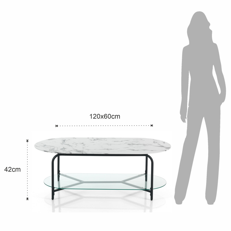 Tavolino Brill  128X69X15 Cm