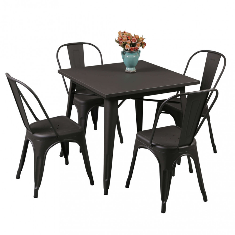 Tavolo Stelvio 80x80 moderno compatto per cucina e soggiorno