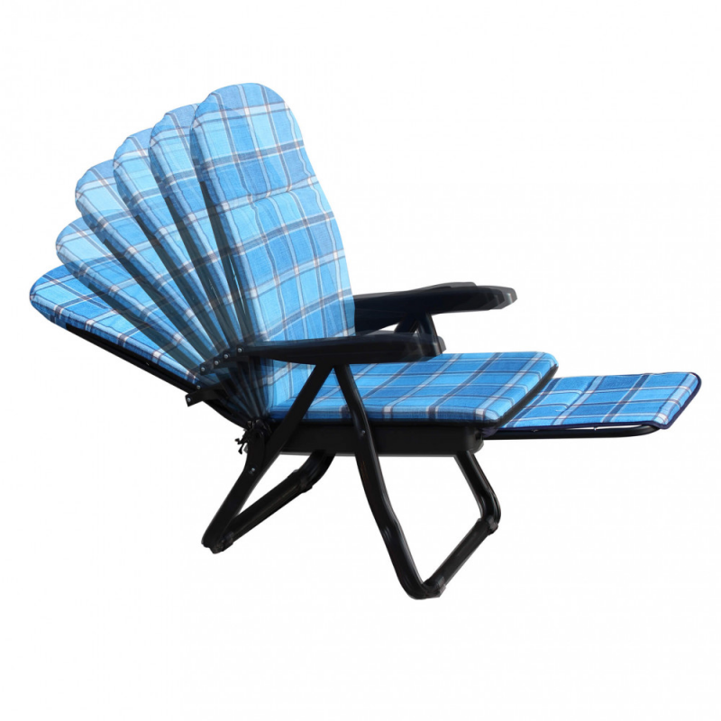 Sdraio Cipro carrello blu verde scozzese resistente giardino