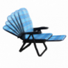 Sdraio Cipro carrello blu verde scozzese resistente giardino