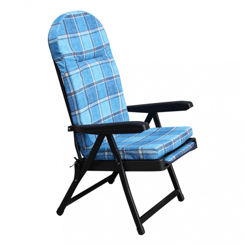 Sdraio Rodi carrello blu azzurro scozzese robusta e pratica