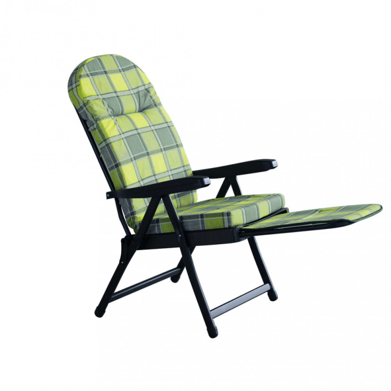 Sdraio Rodi carrello verde grigio scozzese robusta e confortevole