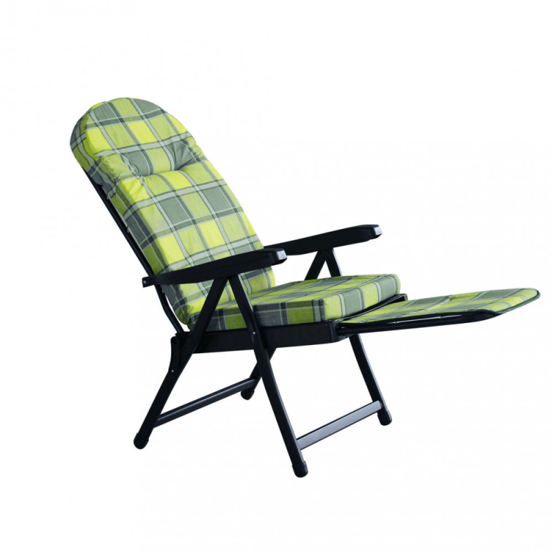 Sdraio Rodi carrello verde grigio scozzese robusta e confortevole