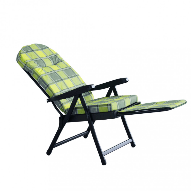 Sdraio Rodi carrello verde grigio scozzese robusta e confortevole