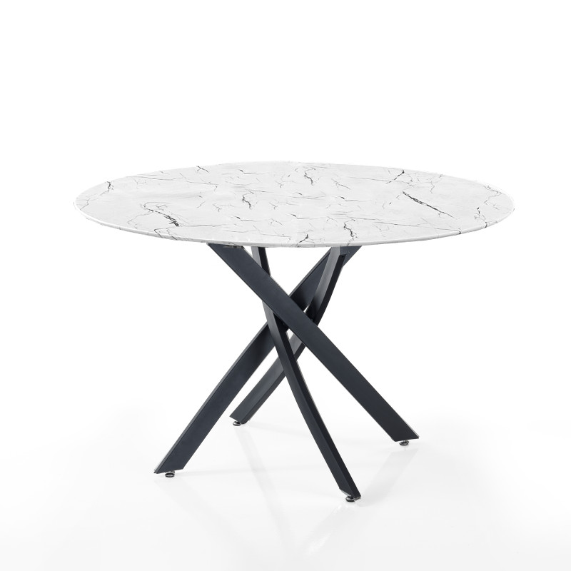 Tavolo Bill White Marble 113 X 113 H4,5 Cm
