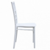 Sedia impilabile Nelly bianca in polipropilene per casa e giardino