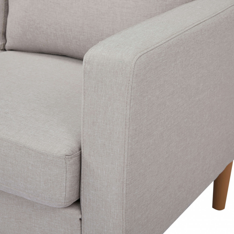 Divano 2 posti Ramsey grigio moderno compatto per soggiorno