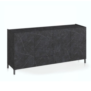 Madia Grande Eddy Black Marble 102 X 51 H.9 Cm
