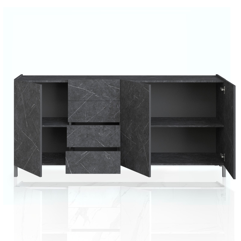 Madia Grande Eddy Black Marble 102 X 51 H.9 Cm