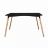 Tavolo Lione 140x80 nero moderno per cucina e soggiorno