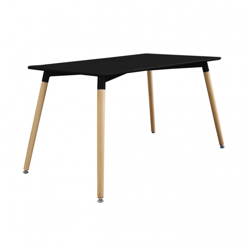 Tavolo Lione 120x80 nero moderno per cucina e soggiorno