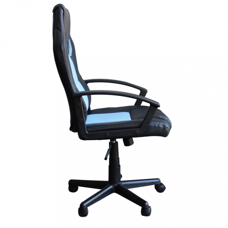 Poltrona da gaming Uncharted blu e nera ergonomica regolabile