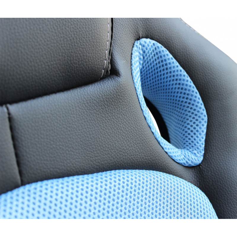 Poltrona da gaming Uncharted blu e nera ergonomica regolabile