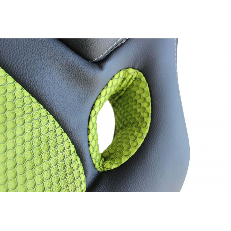 Poltrona da gaming Uncharted verde e nera ergonomica regolabile