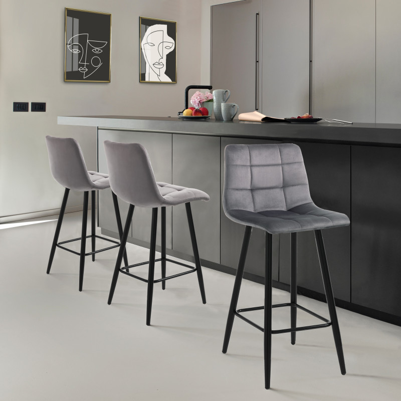 Sgabello Toffee Grey Home 49 X 64 H38 Cm