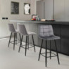 Sgabello Toffee Grey Home 49 X 64 H38 Cm
