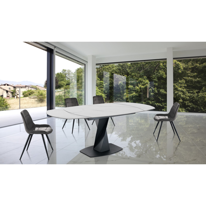 Tavolo Allungabile Twisted Marble 100 X 110 H.13 Cm