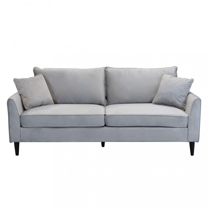 Divano 3 posti Chandler moderno grigio comfort per soggiorno
