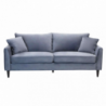 Divano 3 posti Chandler moderno blu comfort per soggiorno